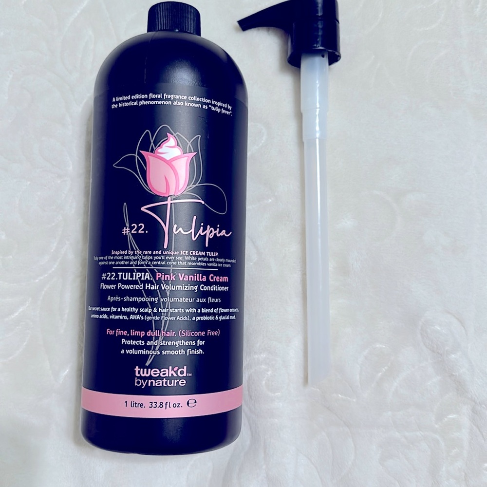 Tulipia Pink Vanilla Cream Flower Powered Volumizing Conditioner-new,sealed